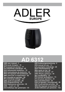 Прирачник Adler AD 6312 Апарат за пржење