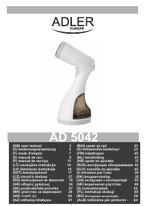Прирачник Adler AD 5042 Апарат на пареа за облека
