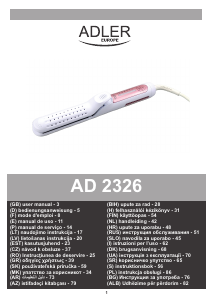 Manuale Adler AD 2326 Piastra per capelli