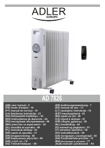 Kullanım kılavuzu Adler AD 7826 Isıtıcı