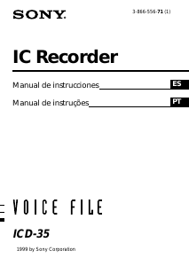 Manual Sony ICD-35 Gravador de voz