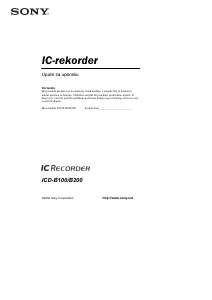 Priručnik Sony ICD-B100 Audiosnimač