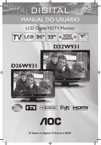Manual AOC D26W931 Televisor LCD