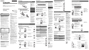Manual Sony ICD-P330F Audio Recorder