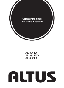 Kullanım kılavuzu Altus AL 391 EX Çamaşır makinesi