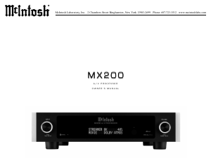 Manual McIntosh MX200 Receiver