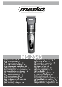Návod Mesko MS 2843 Strojček na vlasy