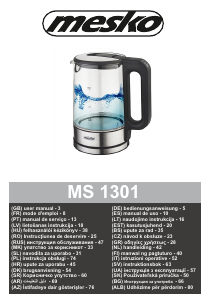 Brugsanvisning Mesko MS 1301 Elkedel