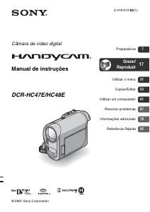 Manual Sony DCR-HC48E Câmara de vídeo