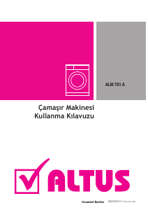Kullanım kılavuzu Altus ALM 701 A Çamaşır makinesi