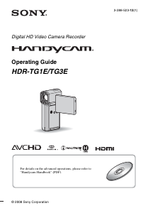 Manual Sony HDR-TG1E Camcorder