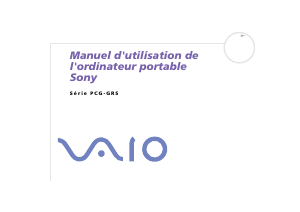 Mode d’emploi Sony Vaio PCG-GRS614MP Ordinateur portable