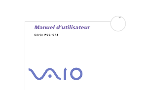 Mode d’emploi Sony Vaio PCG-GRT815M Ordinateur portable