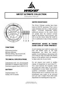 Handleiding Wryst Ultimate ES20 Horloge