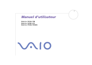 Mode d’emploi Sony Vaio PCG-Z1XMP Ordinateur portable