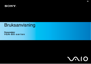 Bruksanvisning Sony Vaio VGN-BX41VN Bärbar dator