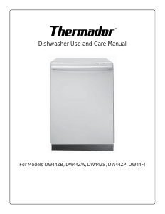 Bruksanvisning Thermador DW44ZB Diskmaskin