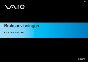 Bruksanvisning Sony Vaio VGN-FS115B Bärbar dator