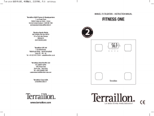 Manuale Terraillon Fitness One Bilancia