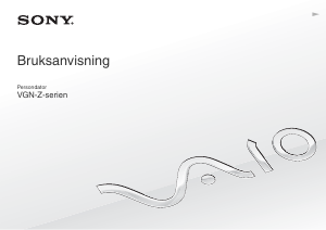 Bruksanvisning Sony Vaio VGN-Z56XG Bärbar dator