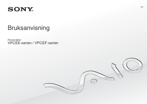Bruksanvisning Sony Vaio VPCEE3J1E Bärbar dator