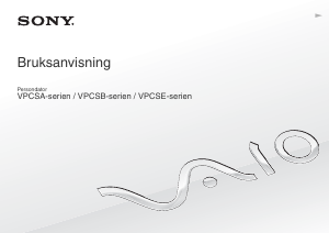 Bruksanvisning Sony Vaio VPCSB3C5E Bärbar dator