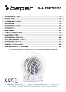 Manual Beper P203TER202 Radiator