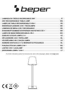 Bedienungsanleitung Beper P201UTP120 Leuchte