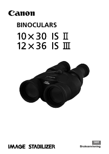Bruksanvisning Canon 10x30 IS II Kikare