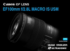 Manual de uso Canon EF 100mm f/2.8L Macro IS USM Objetivo