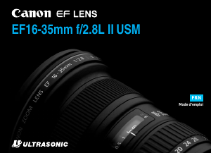 Mode d’emploi Canon EF 16-35mm f/2.8L II USM Objectif