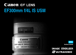 Manual de uso Canon EF 300mm f/4L IS USM Objetivo