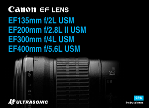 Manual de uso Canon EF 400mm f/5.6L USM Objetivo