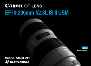 Manual de uso Canon EF 70-200mm f/2.8L IS II USM Objetivo
