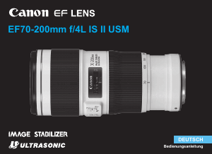 Bedienungsanleitung Canon EF 70-200mm f/4L IS II USM Objektiv