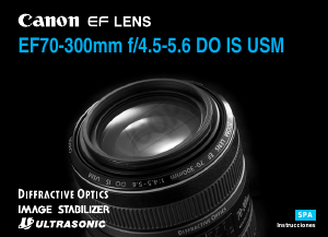 Manual de uso Canon EF 70-300mm f/4.5-5.6 DO IS USM Objetivo