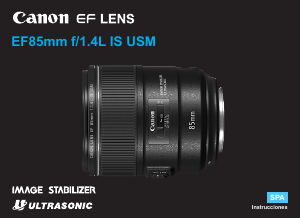 Manual de uso Canon EF 85mm f/1.4L IS USM Objetivo
