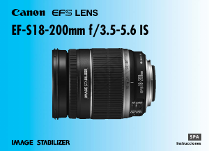 Manual de uso Canon EF-S18-200mm f/3.5-5.6 IS Objetivo