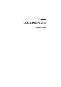 Handleiding Canon FAX-L280 Faxapparaat