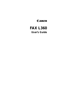 Handleiding Canon FAX-L360 Faxapparaat