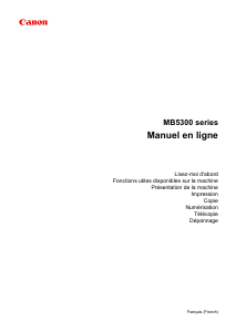Mode d’emploi Canon Maxify MB5350 Imprimante multifonction