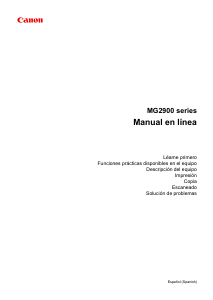Manual de uso Canon Pixma MG2950 Impresora multifunción