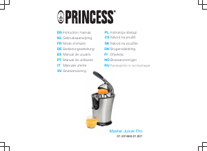 Manuale Princess 201860 Master Juicer Pro Spremiagrumi