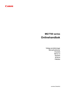 Bruksanvisning Canon Pixma MG7750 Multifunktionsskrivare