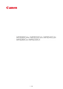 Mode d’emploi Canon i-Sensys MF8280Cw Imprimante multifonction