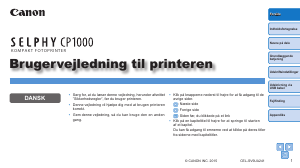Brugsanvisning Canon Selphy CP1000 Fotoprinter
