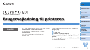 Brugsanvisning Canon Selphy CP1200 Fotoprinter