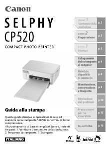 Manuale Canon Selphy CP520 Stampante