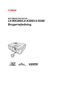 Brugsanvisning Canon LV-S300 Projektor