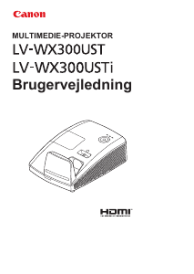 Brugsanvisning Canon LV-WX300USTi Projektor